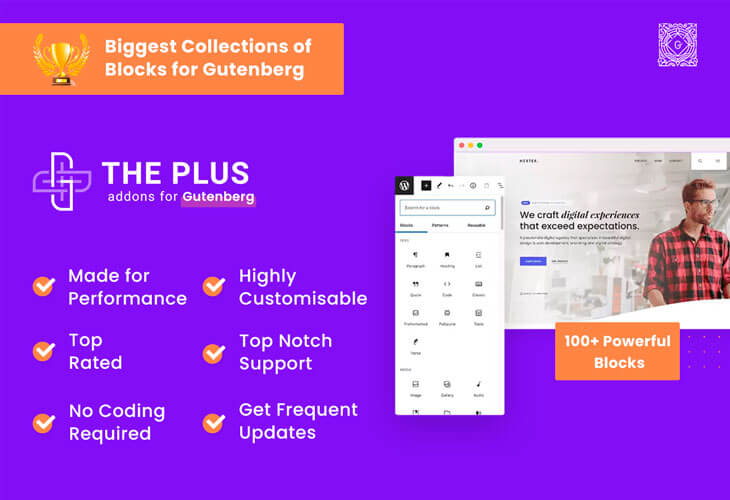 The Plus Addons For Block Editor 4.7.11 – 90+ fast Gutenberg blocks – Free GPL Premium WordPress Plugin